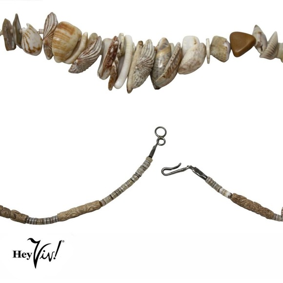Vintage Shell and Bead Necklace Summer Beach Down the Shore Style 24" - Hey Viv - Picture 4 of 6